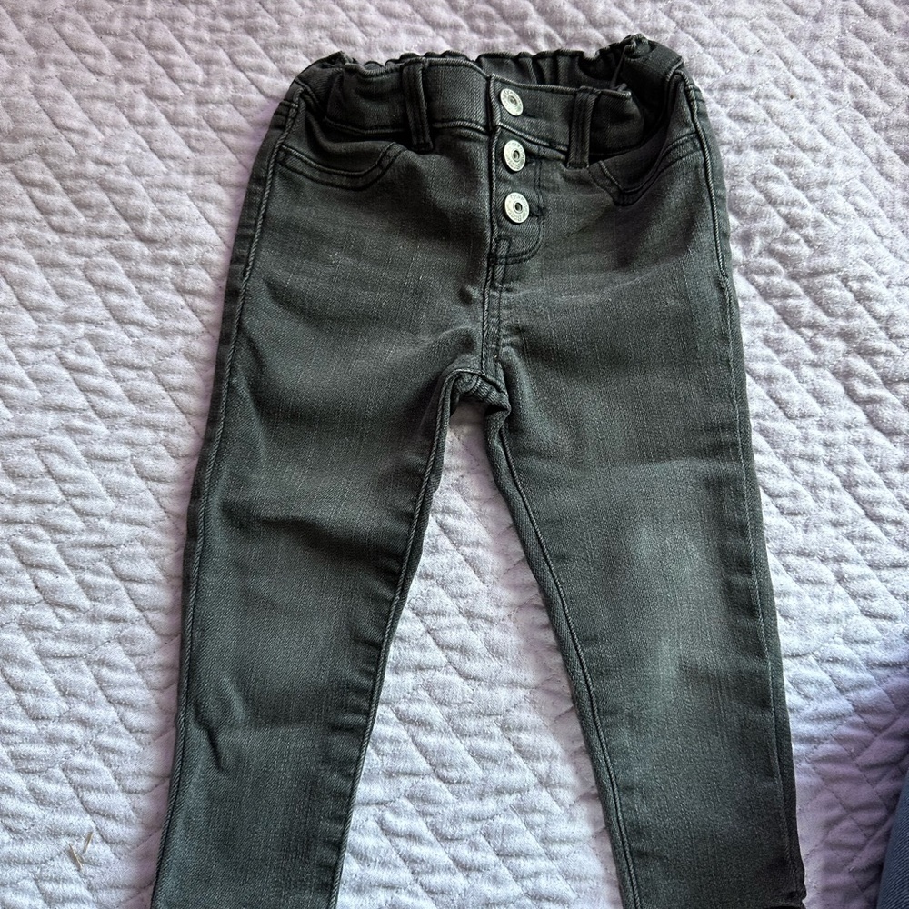Stylish Kids Gray Button-Up Pants